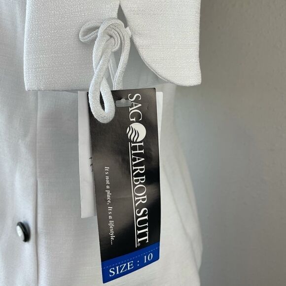 NWT Sag Harbor Suit White Jacket and Skirt Size 10 - Picture 8 of 16